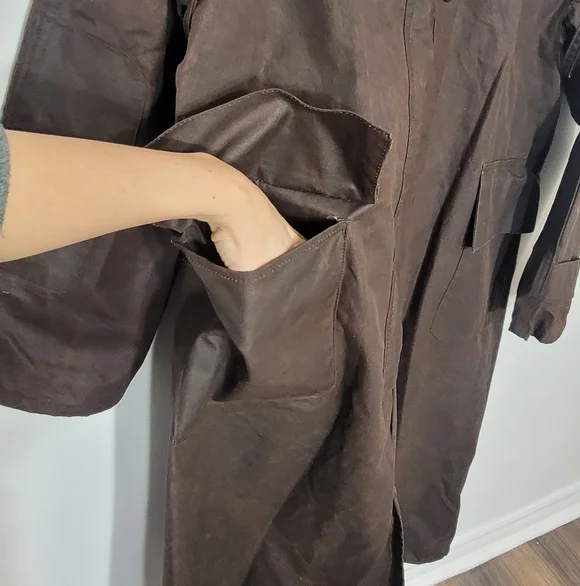 Driza-Bone Vintage Rider Weighted Oilskin Made In Australia 100% Cotton Medium - Picture 5 of 16